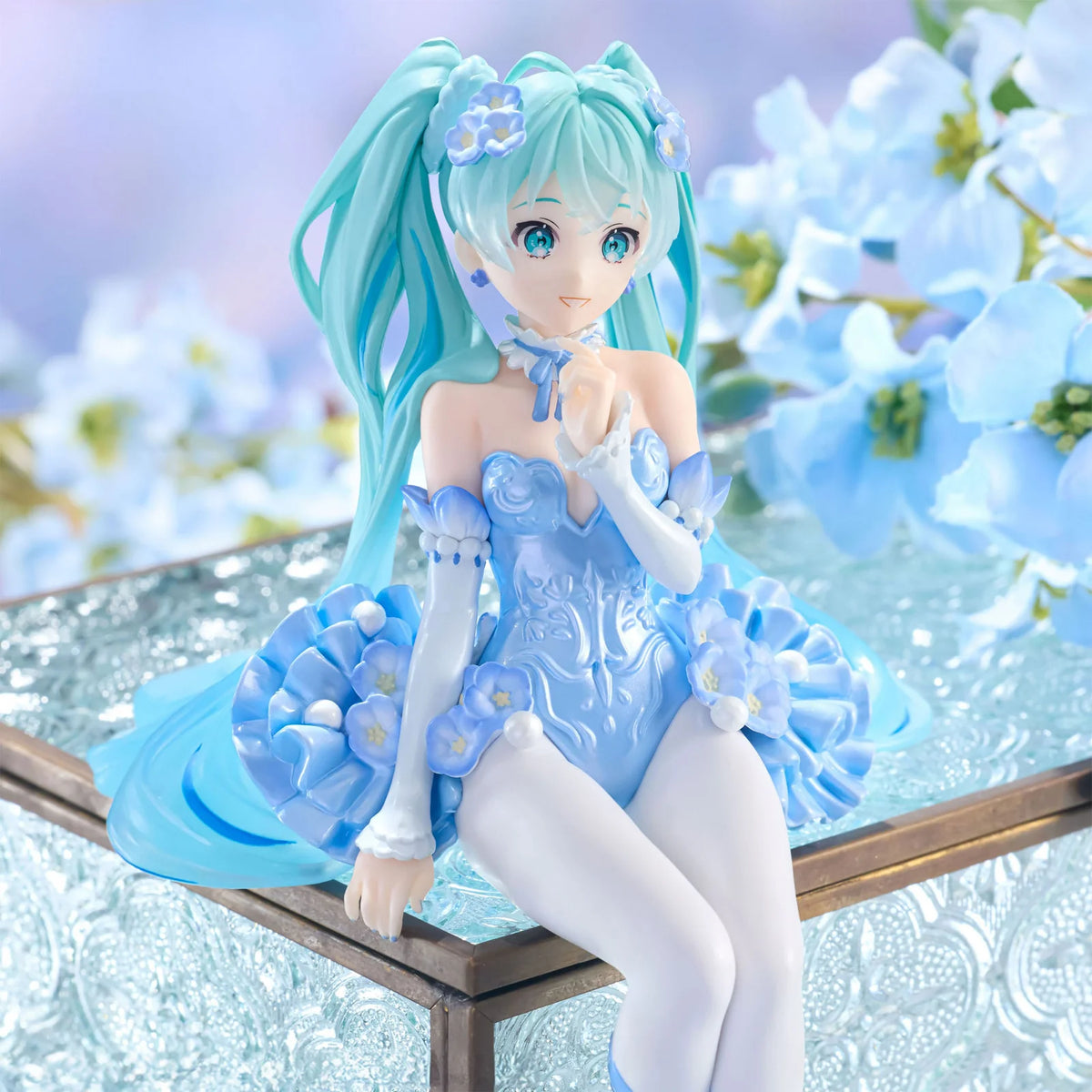 Hatsune Miku Flower Fairy Nemophila Noodle Stopper Figure